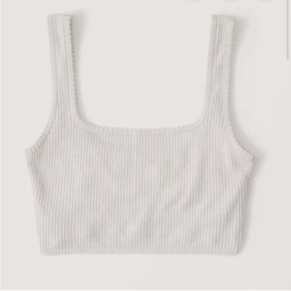 Abercrombie Cream Lounge Long-Line Bralette